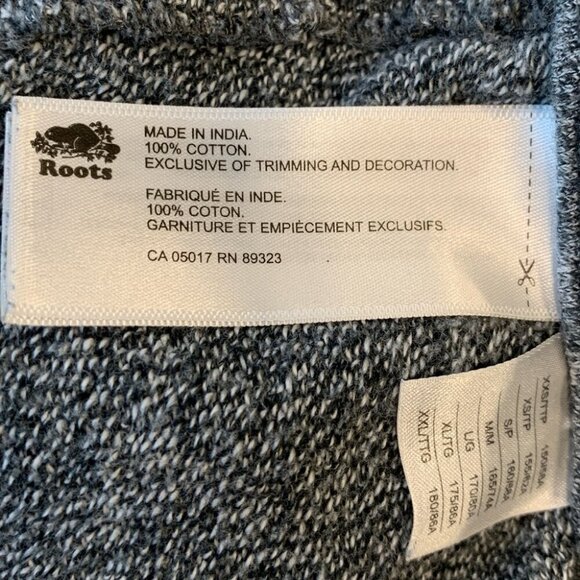 Roots Sweat Shorts Womens Large Grey Salt and Pepper Midrise Cotton Athleisure - Picture 5 of 7